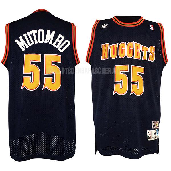 maillot nba homme de denver nuggets dikembe mutombo 55 noir classique swingman