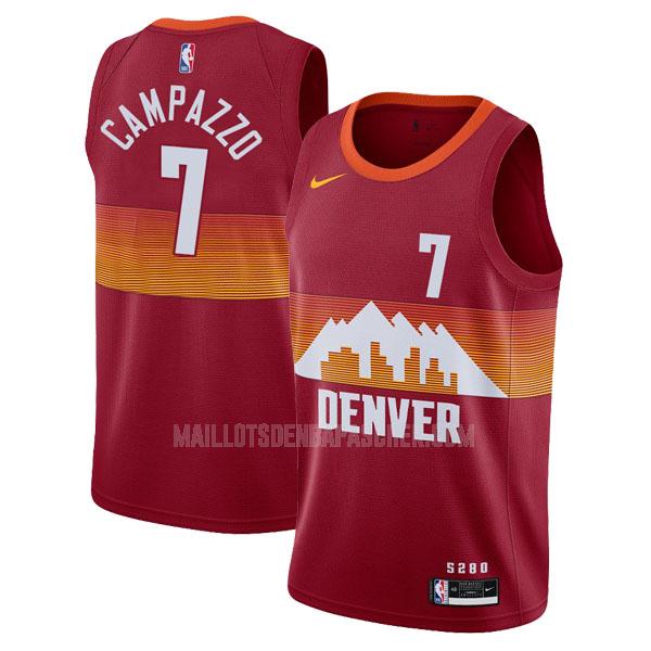 maillot nba homme de denver nuggets facundo campazzo 7 rouge city edition 2020-21