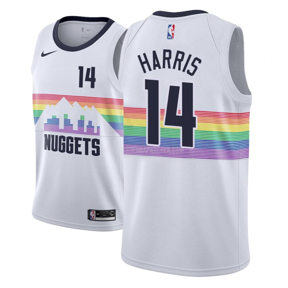 maillot nba homme de denver nuggets gary harris 14 blanc city edition