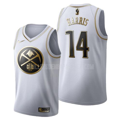 maillot nba homme de denver nuggets gary harris 14 blanc or version