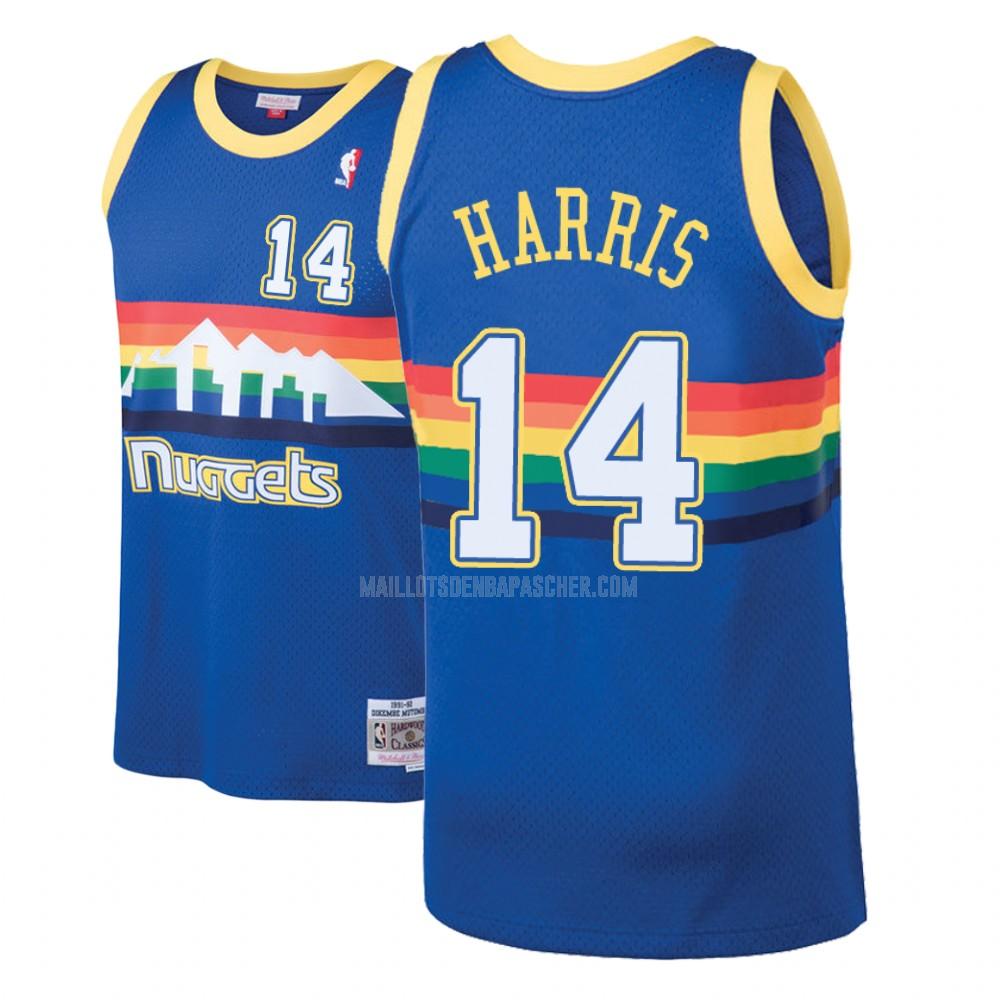 maillot nba homme de denver nuggets gary harris 14 bleu hardwood classics