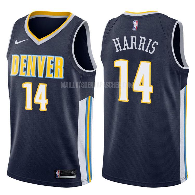 maillot nba homme de denver nuggets gary harris 14 bleu marin icon 2017-18