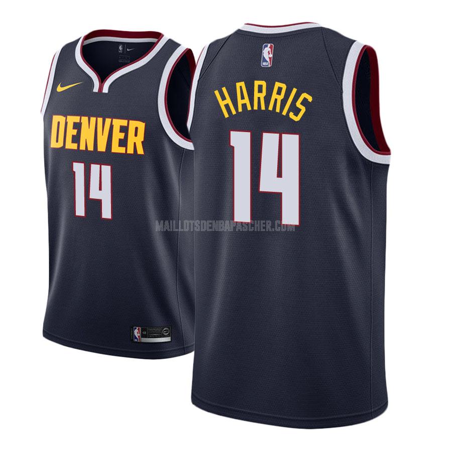 maillot nba homme de denver nuggets gary harris 14 bleu marin icon 2018-19