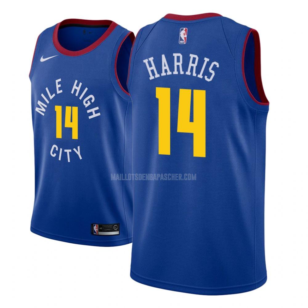 maillot nba homme de denver nuggets gary harris 14 bleu statement