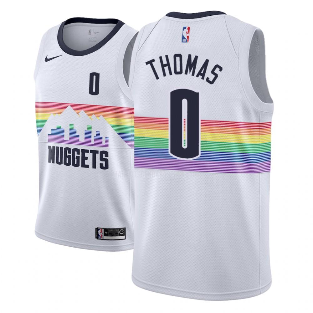 maillot nba homme de denver nuggets isaiah thomas 0 blanc city edition