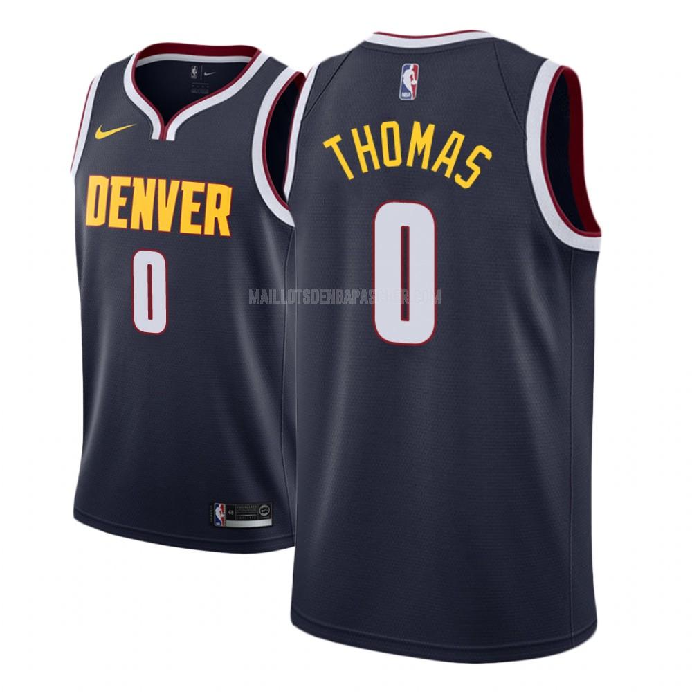 maillot nba homme de denver nuggets isaiah thomas 0 bleu marin icon