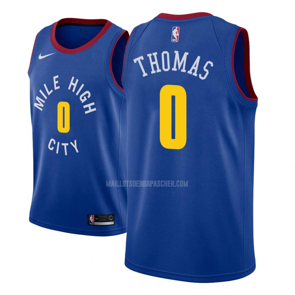 maillot nba homme de denver nuggets isaiah thomas 0 bleu statement