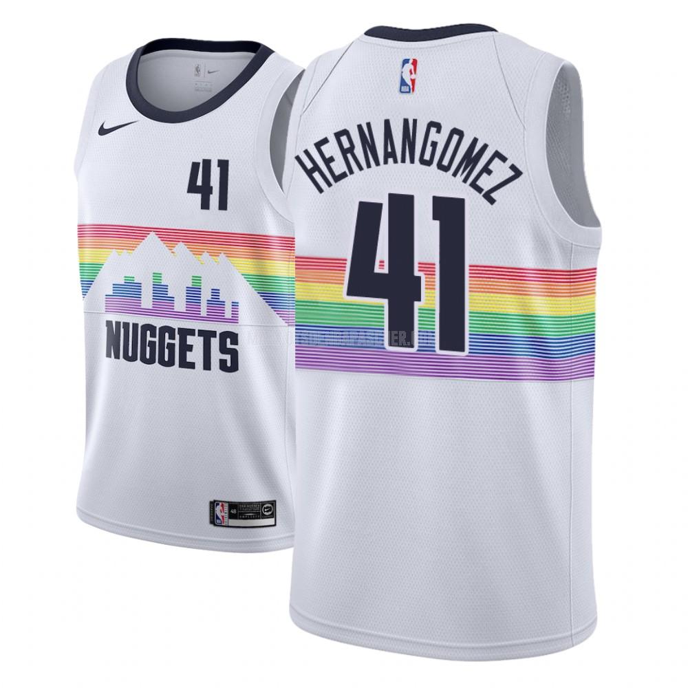 maillot nba homme de denver nuggets juan hernangomez 41 blanc city edition