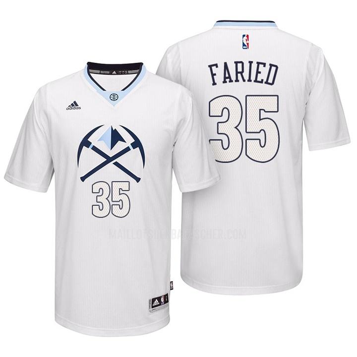 maillot nba homme de denver nuggets kenneth faried 35 blanc alterner