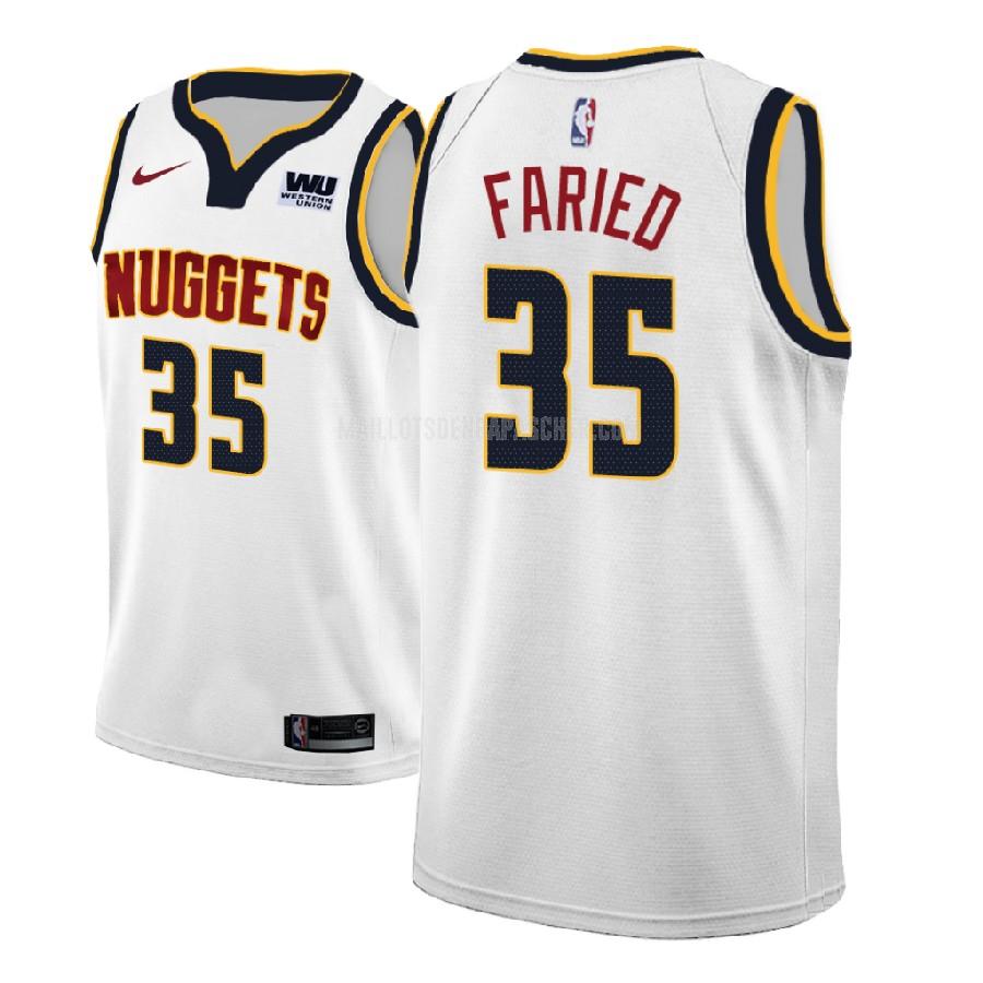 maillot nba homme de denver nuggets kenneth faried 35 blanc association 2018-19