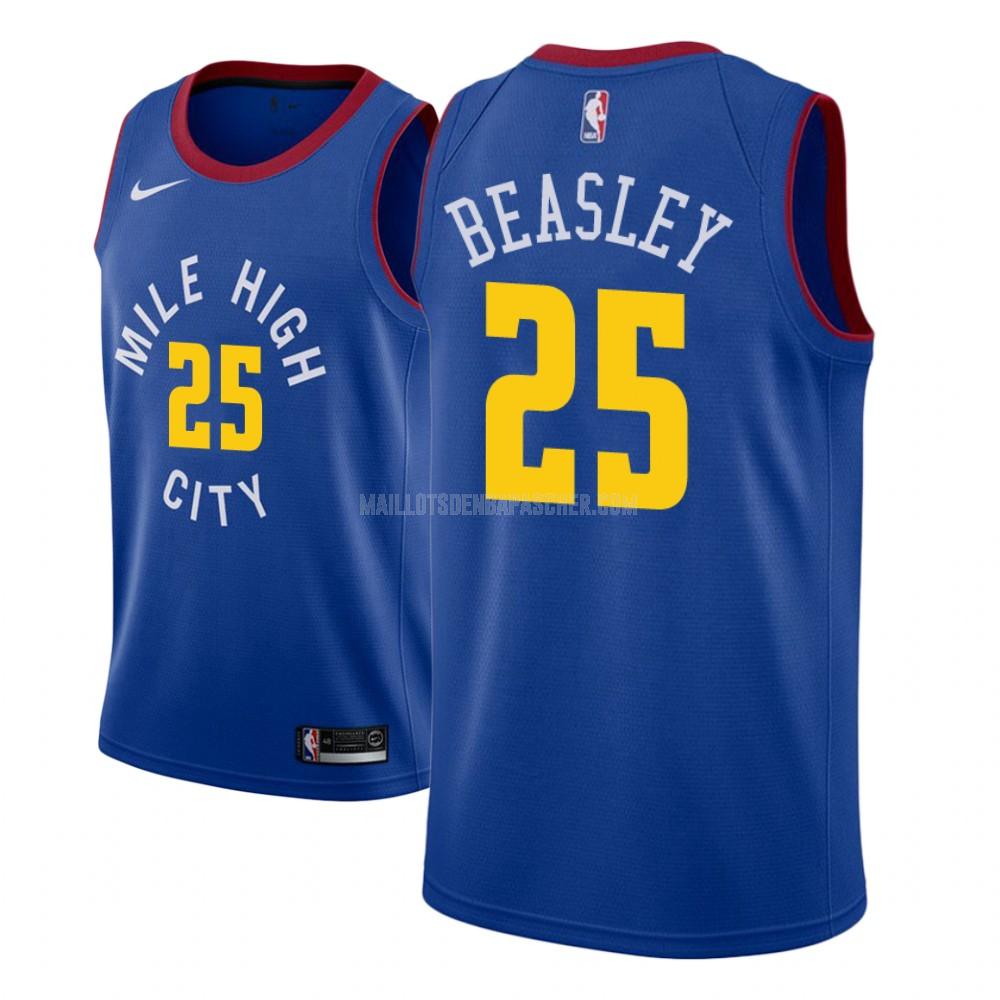 maillot nba homme de denver nuggets malik beasley 25 bleu statement