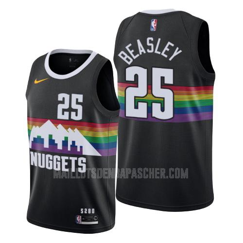 maillot nba homme de denver nuggets malik beasley 25 noir city edition 2019-20