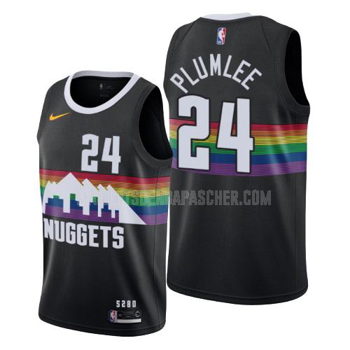 maillot nba homme de denver nuggets mason plumlee 24 noir city edition 2019-20