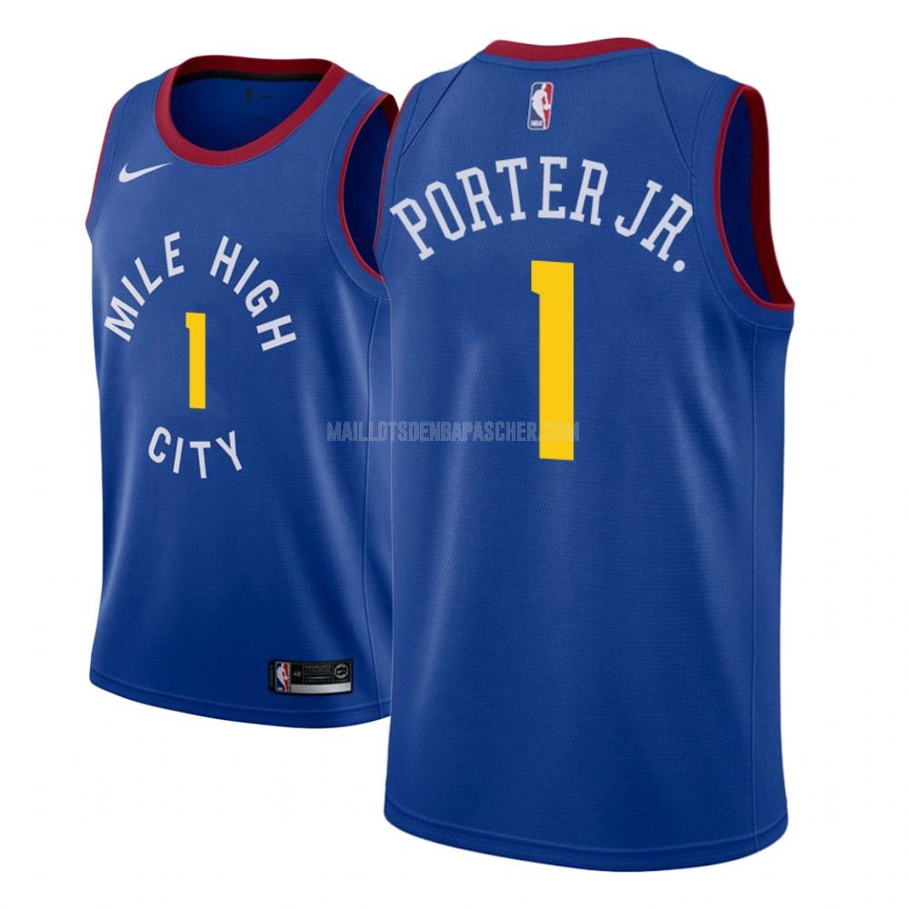 maillot nba homme de denver nuggets michael porter jr 1 bleu statement