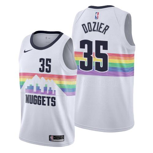 maillot nba homme de denver nuggets p j dozier 35 blanc city edition