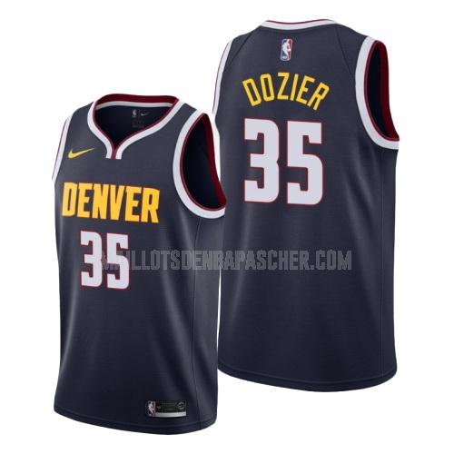 maillot nba homme de denver nuggets p j dozier 35 bleu marin icon