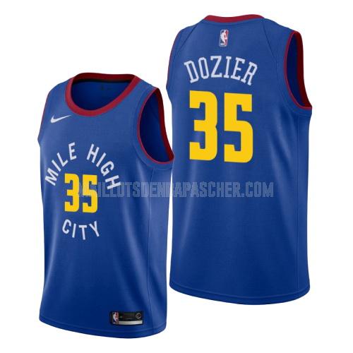 maillot nba homme de denver nuggets p j dozier 35 bleu statement