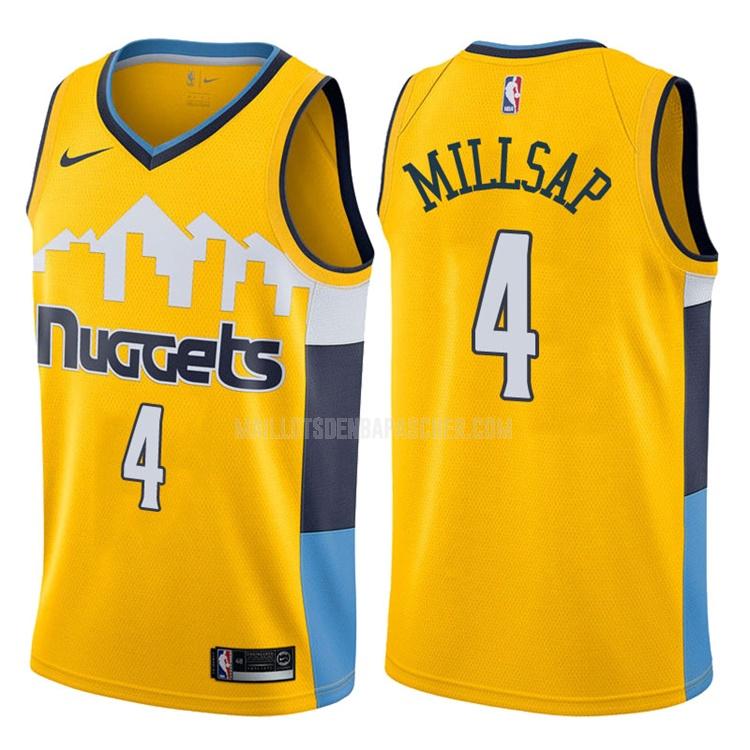 maillot nba homme de denver nuggets paul millsap 4 jaune statement