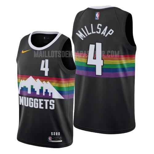 maillot nba homme de denver nuggets paul millsap 4 noir city edition 2019-20