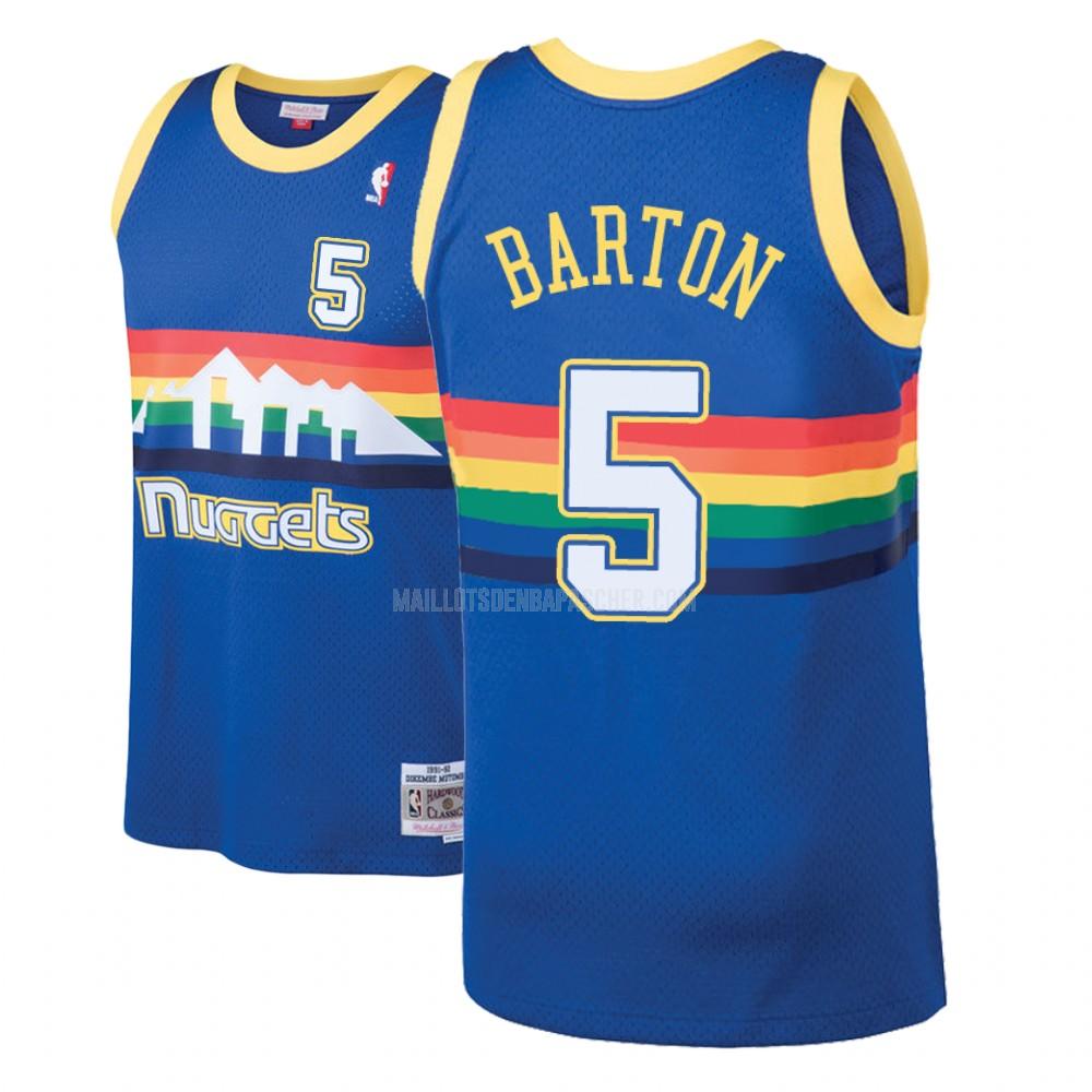 maillot nba homme de denver nuggets wil barton 5 bleu hardwood classics