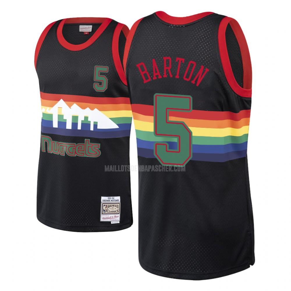 maillot nba homme de denver nuggets wil barton 5 noir hardwood classics