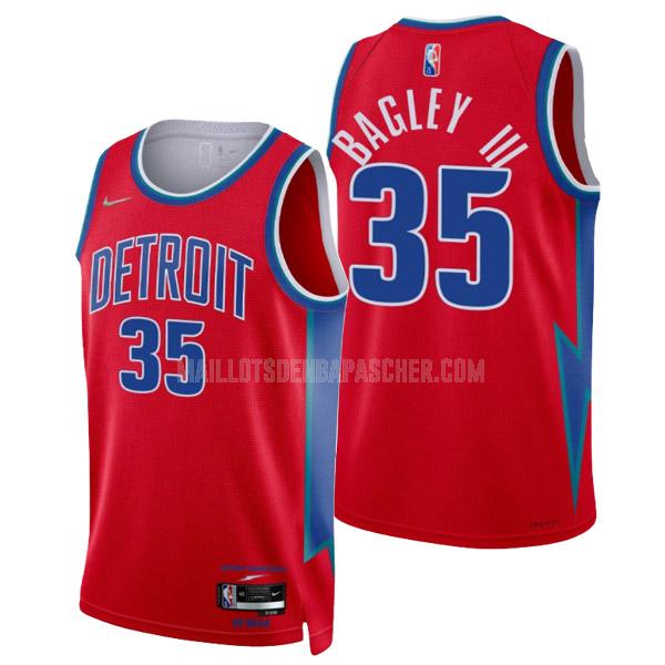 maillot nba homme de detroit pistons marvin bagley iii 35 rouge city edition 2022
