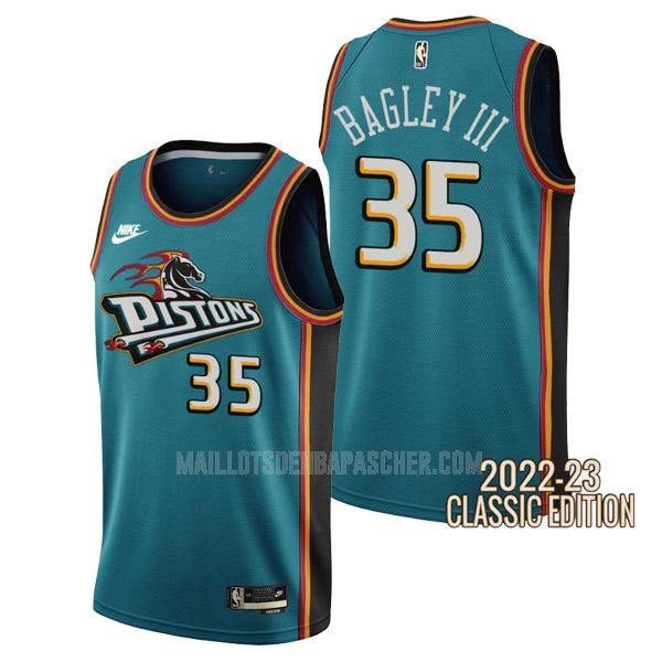 maillot nba homme de detroit pistons marvin bagley iii 35 sarcelle classic edition 2022-23