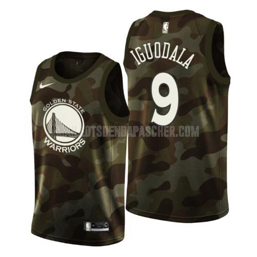 maillot nba homme de golden state warriors andre iguodala 9 camouflage memorial day 2019