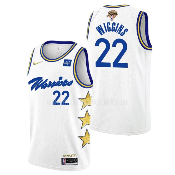 maillot nba homme de golden state warriors andrew wiggins 22 blanc championship earned edition 2022
