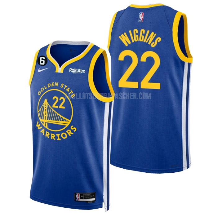 maillot nba homme de golden state warriors andrew wiggins 22 bleu icon edition 2022-23