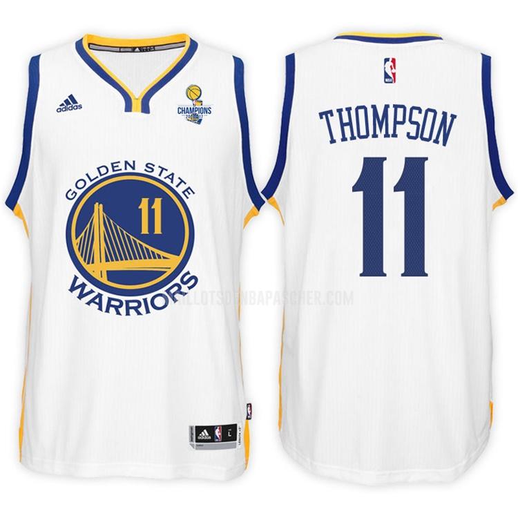 maillot nba homme de golden state warriors klay thompson 11 blanc champions 2017