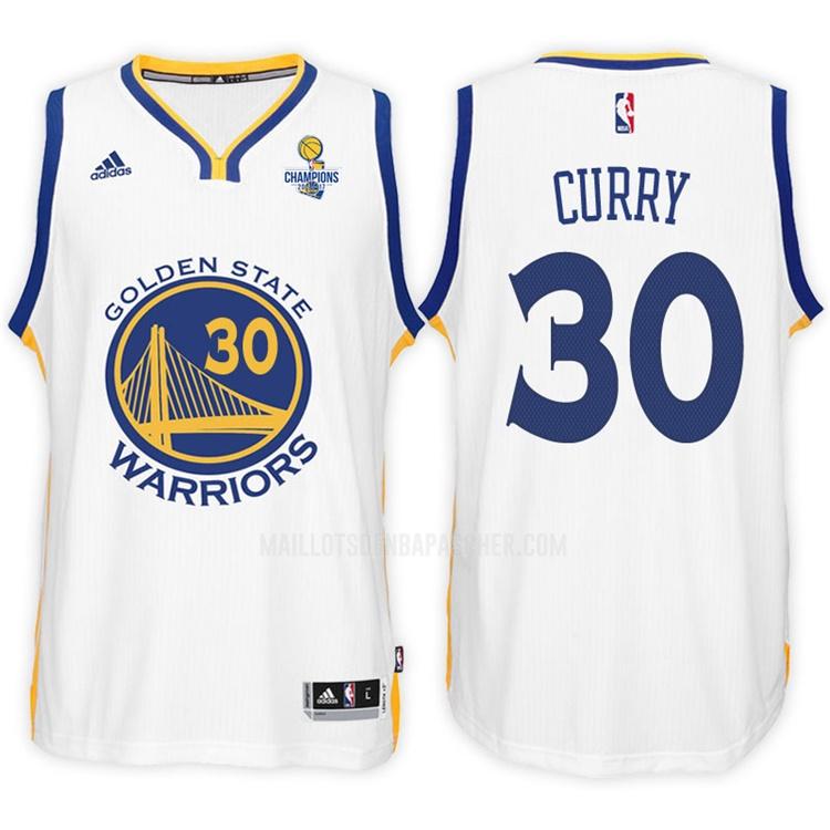 maillot nba homme de golden state warriors stephen curry 30 blanc champions 2017