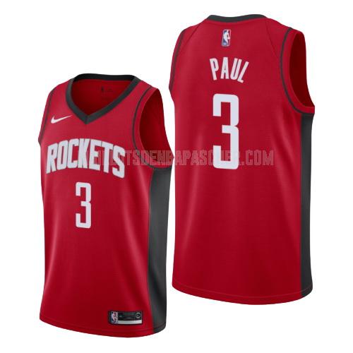 maillot nba homme de houston rockets chris paul 3 rouge icon