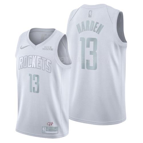 maillot nba homme de houston rockets james harden 13 blanc mvp