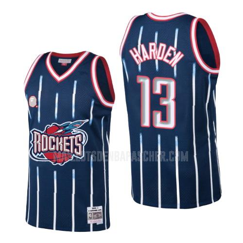 maillot nba homme de houston rockets james harden 13 bleu marin hardwood classics