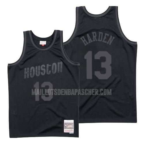 maillot nba homme de houston rockets james harden 13 noir hardwood classics