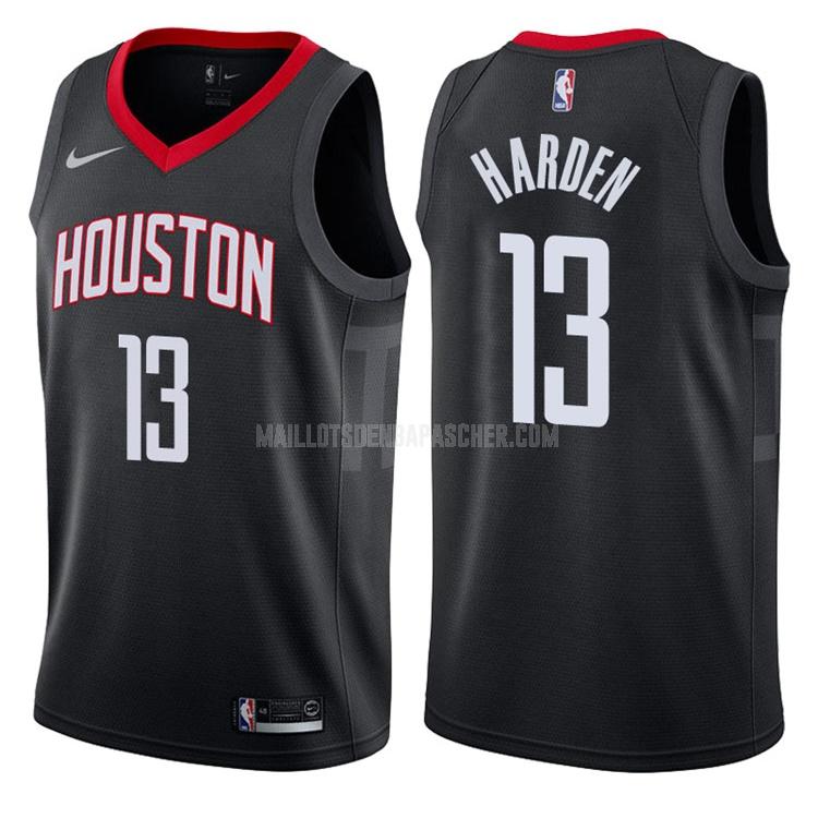 maillot nba homme de houston rockets james harden 13 noir statement