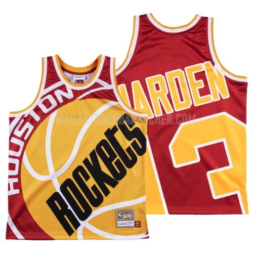 maillot nba homme de houston rockets james harden 13 rouge big face