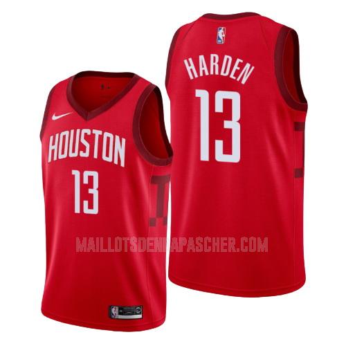 maillot nba homme de houston rockets james harden 13 rouge earned version