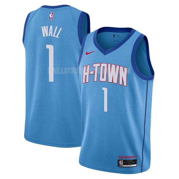 maillot nba homme de houston rockets john wall 1 bleu city edition 2020-21