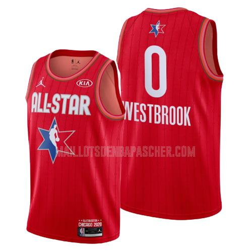 maillot nba homme de houston rockets russell westbrook 0 rouge nba all-star 2020