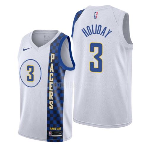 maillot nba homme de indiana pacers aaron holiday 3 blanc city edition 2019-20