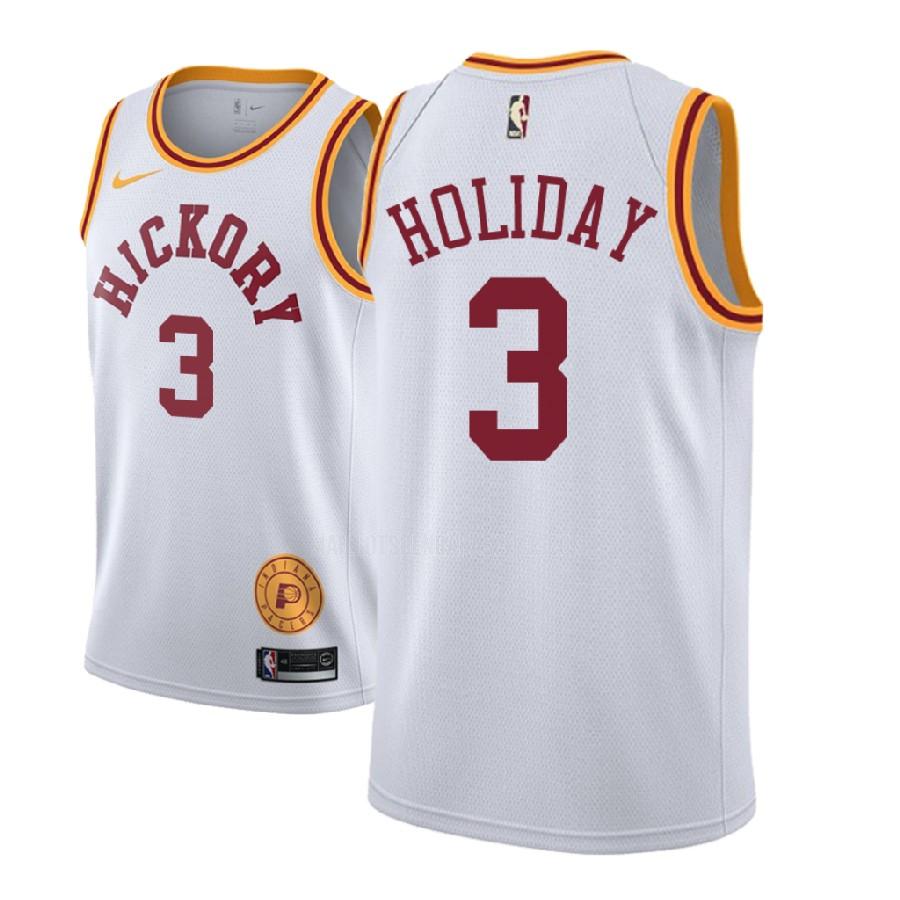 maillot nba homme de indiana pacers aaron holiday 3 blanc classique edition 2018 nba draft