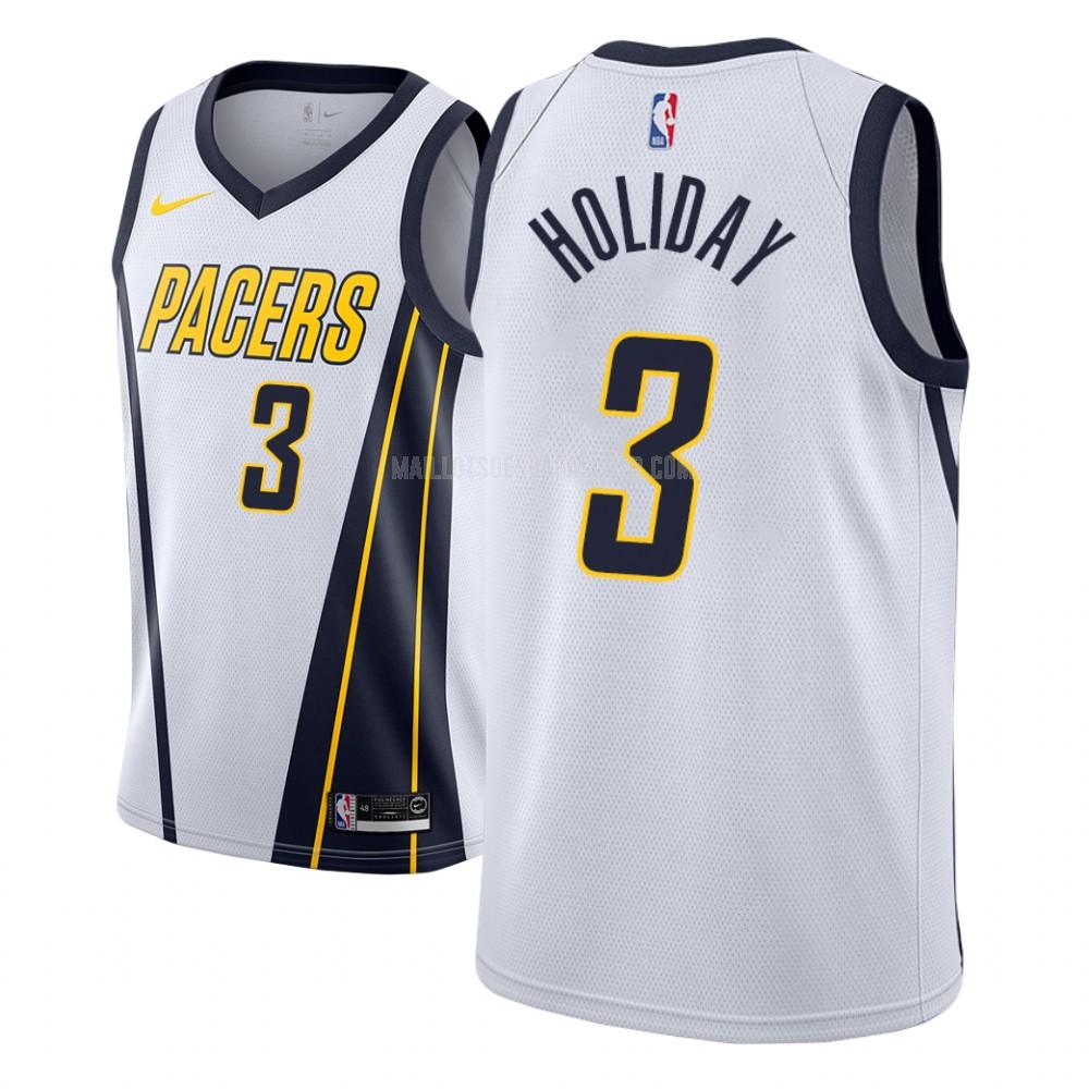 maillot nba homme de indiana pacers aaron holiday 3 blanc earned version