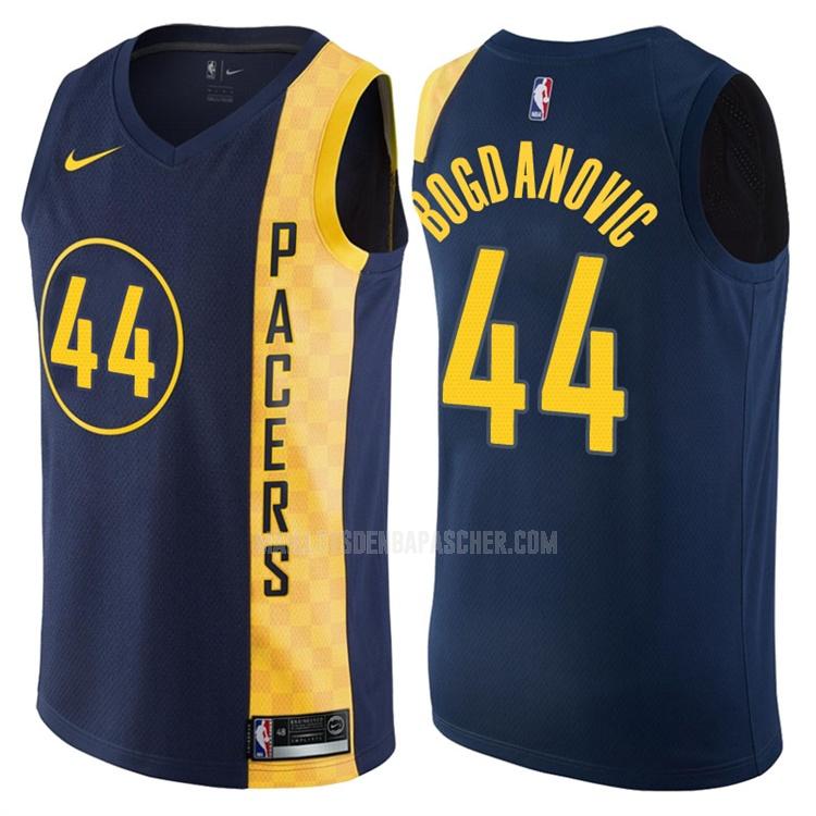 maillot nba homme de indiana pacers bojan bogdanovic 44 bleu marin city edition