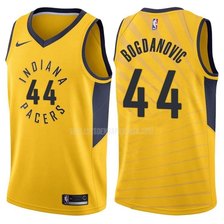 maillot nba homme de indiana pacers bojan bogdanovic 44 jaune statement