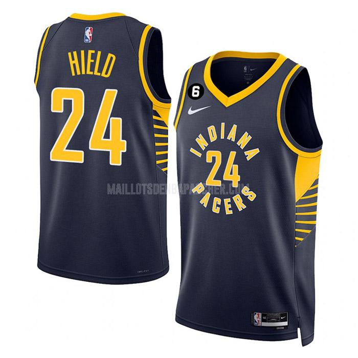 maillot nba homme de indiana pacers buddy hield 24 bleu marine icon edition 2022-23