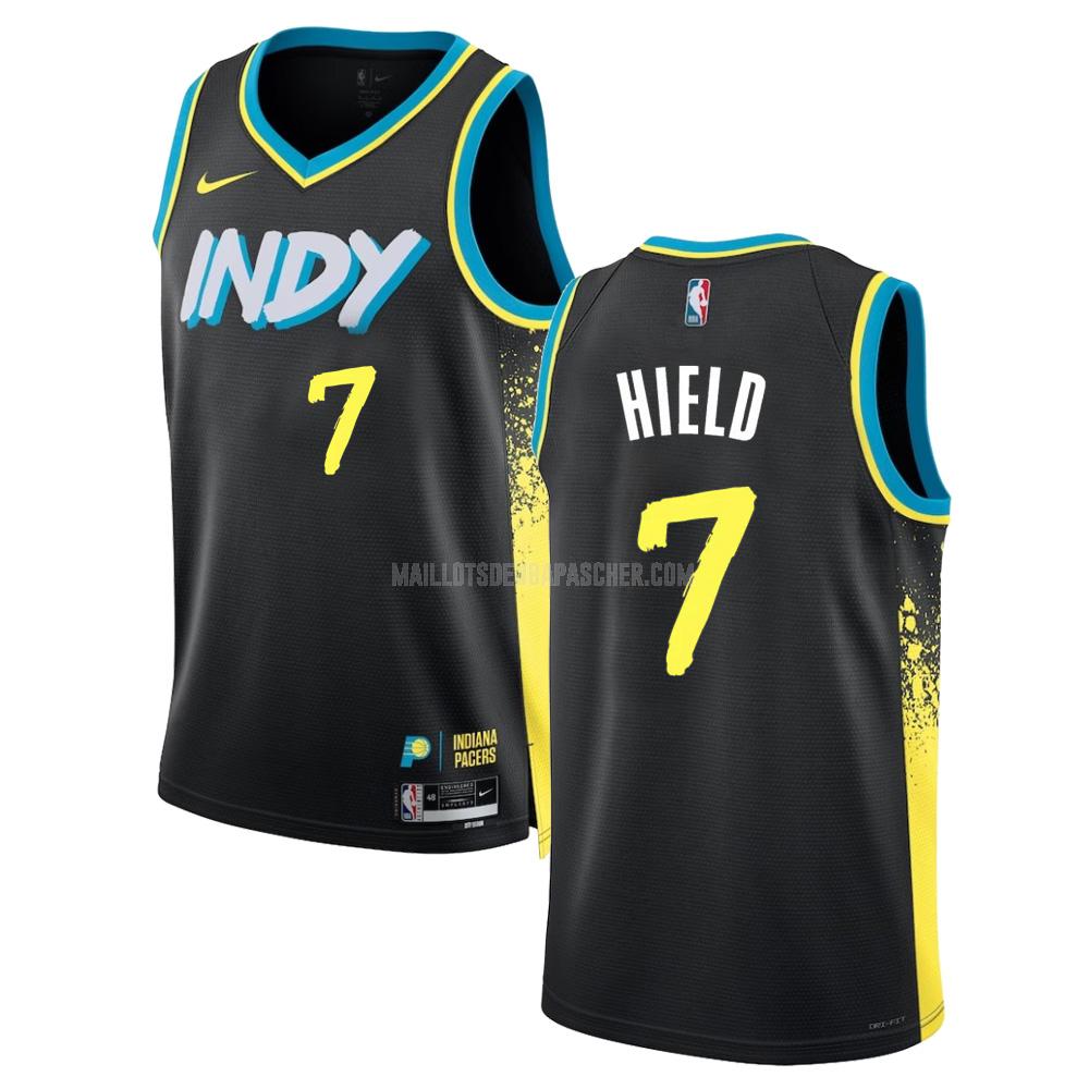 maillot nba homme de indiana pacers buddy hield 7 noir city edition 2023-24