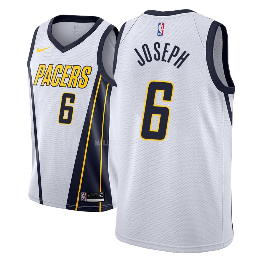 maillot nba homme de indiana pacers cory joseph 6 blanc earned version