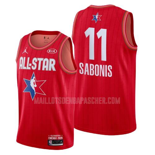 maillot nba homme de indiana pacers domantas sabonis 11 rouge nba all-star 2020
